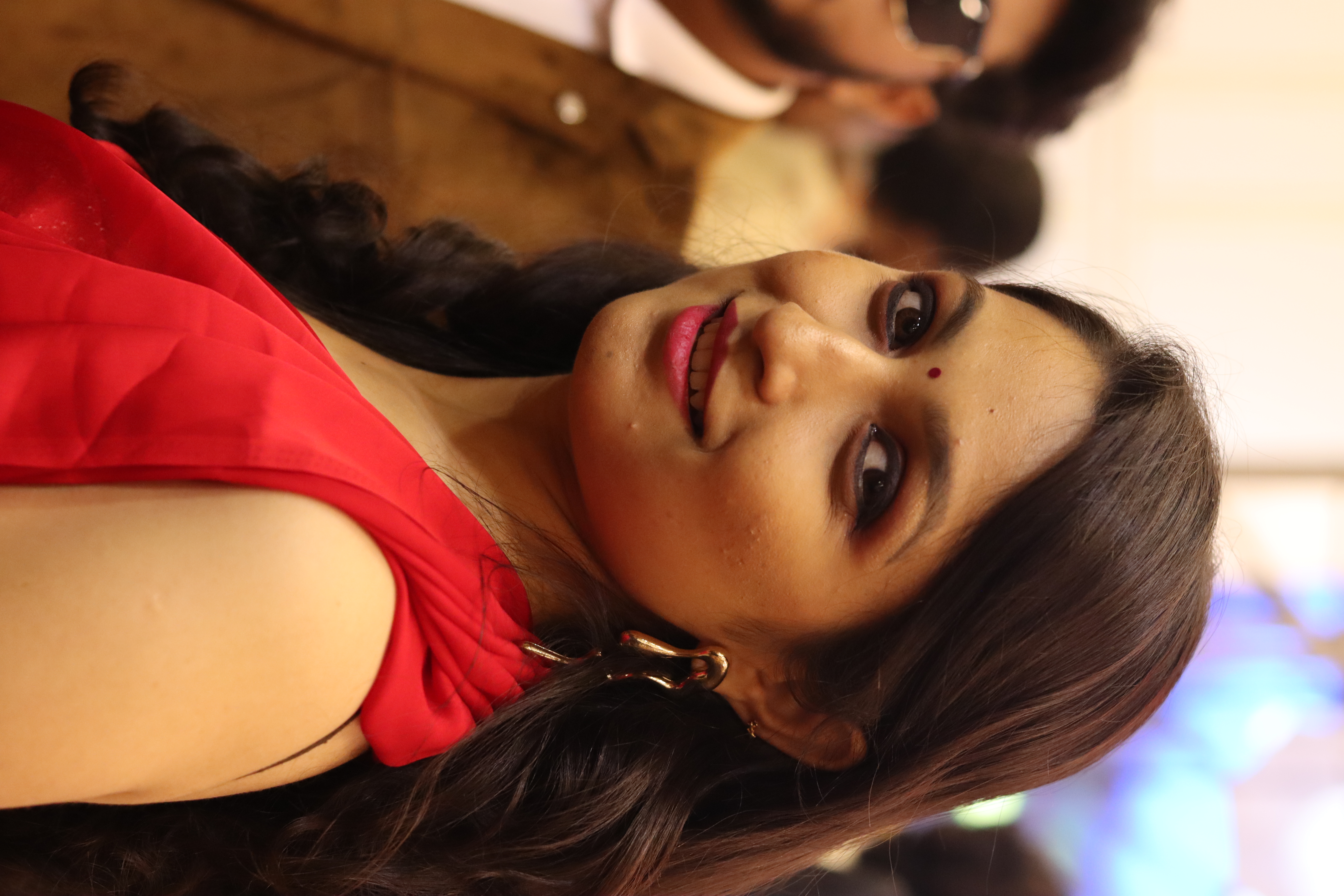 Backstage moment