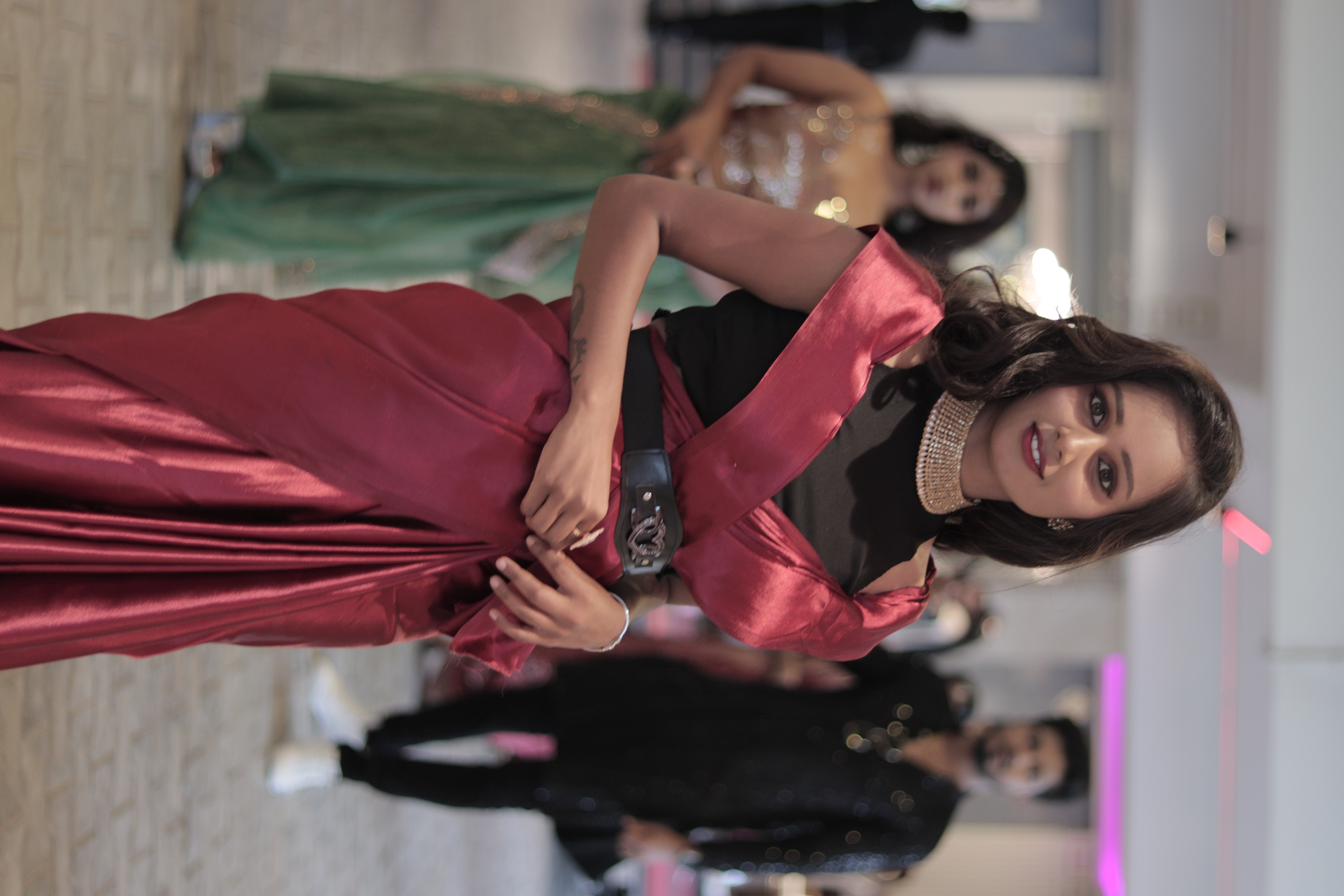 Model walking the runway